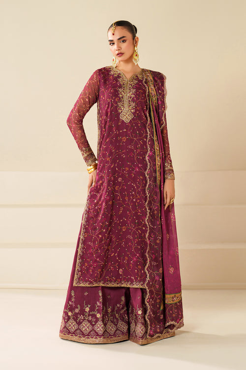Baroque | Formals Collection | EMBROIDERED CHIFFON UF-4277 - by Libasekhas UK - Registered Vendor of : Baroque - 100% Original Designer Dress