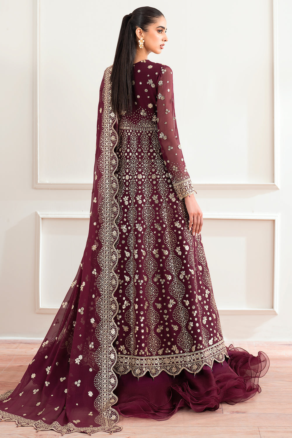 Farasha | Essence Formals 25 | Maroon Empress - by Libasekhas UK - Registered Vendor of : Farasha - 100% Original Designer Dress