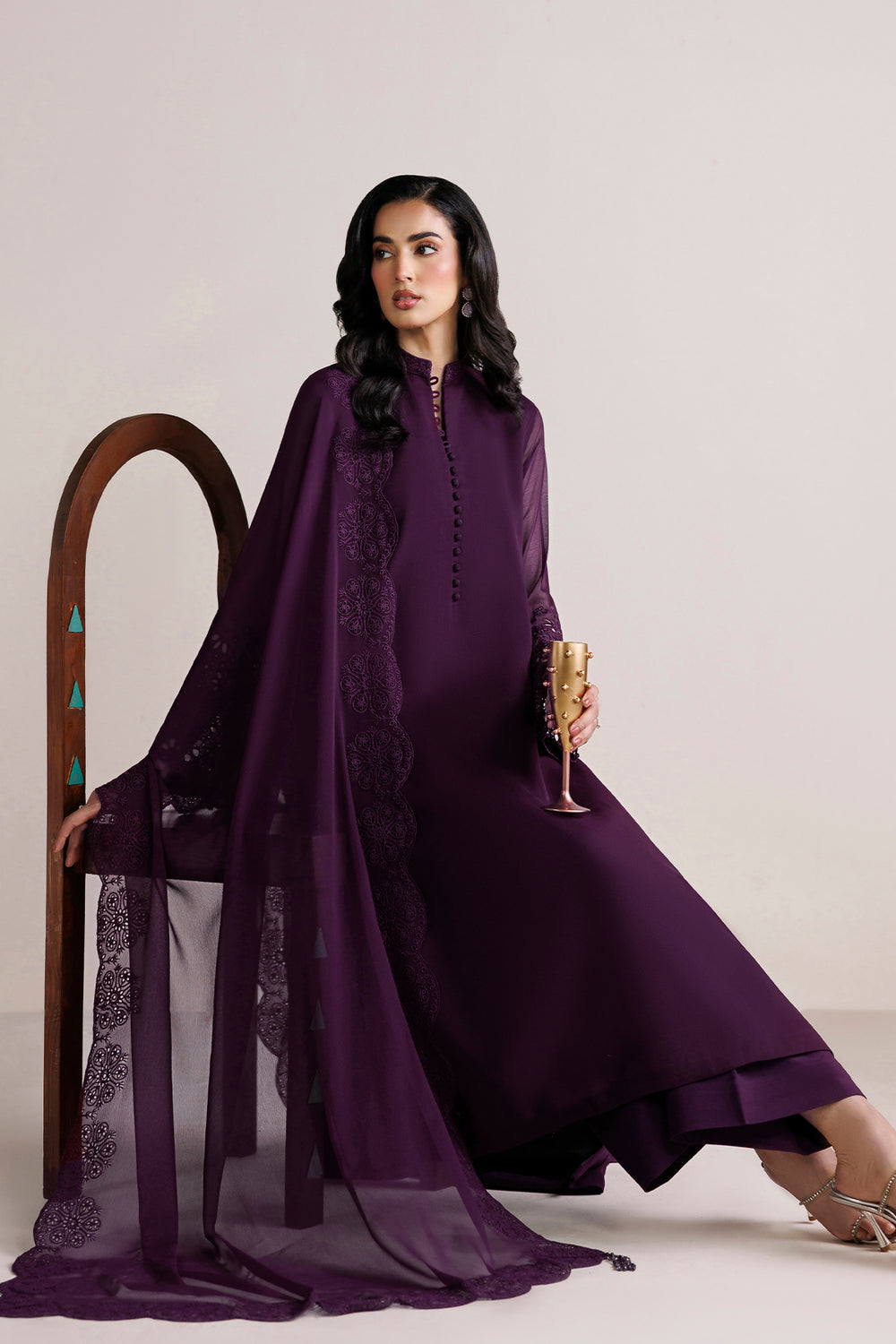 Farasha | Chiffon Essentials 26 | Berry Garden - by Libasekhas UK - Registered Vendor of : Farasha - 100% Original Designer Dress