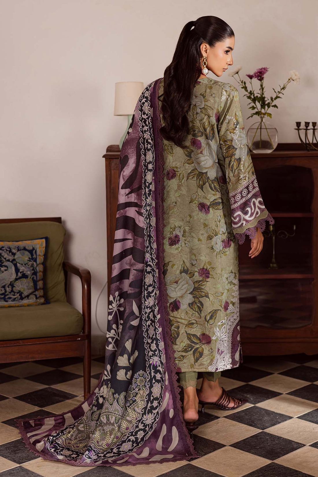 Nureh | Linen Jacquard | SP-191 - by Libasekhas UK - Registered Vendor of : Nureh - 100% Original Designer Dress