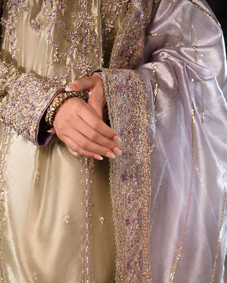 Mushq | Sunehri Lama Silk | Zyva - by Libasekhas UK - Registered Vendor of : Mushq - 100% Original Designer Dress