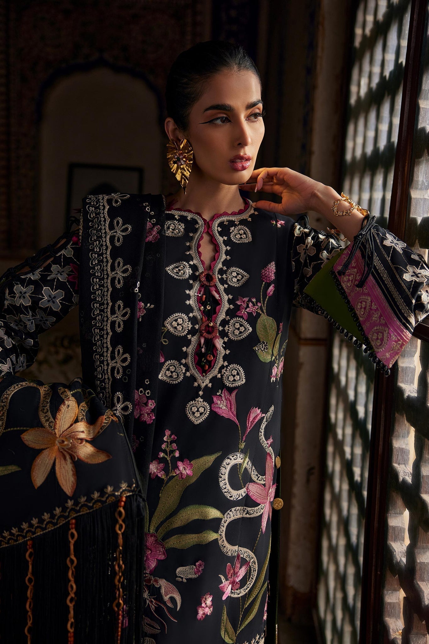Elan | Luxury Lawn 25 | AZUREH (EL25-04 A) - by - Libasekhas UK - Registered Vendor of : Elan - 100% Original Designer Dresss