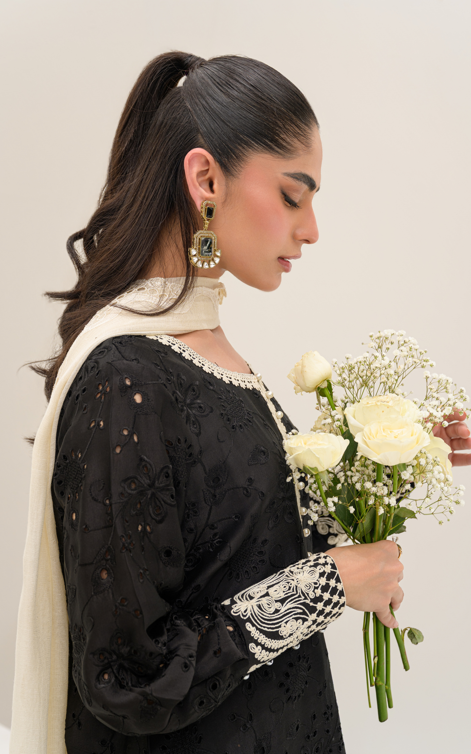 Sana Abbas | Ara Eid Luxe | Noir - by Libasekhas - Registered Vendor of : Sana Abbas - 100% Original Designer Dress