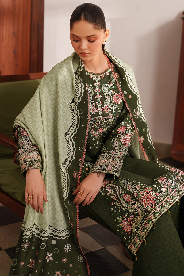 Farasha | Meline Premium Viscose 25 | Olive Drape - by Libasekhas UK - Registered Vendor of : Farasha - 100% Original Designer Dress
