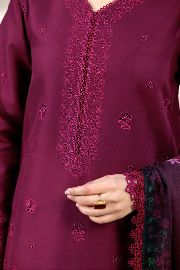 Farasha | Summer Weaves Embroidered Lawn | Garnet Passion - by - Libasekhas UK - Registered Vendor of : Farasha - 100% Original Designer Dresss