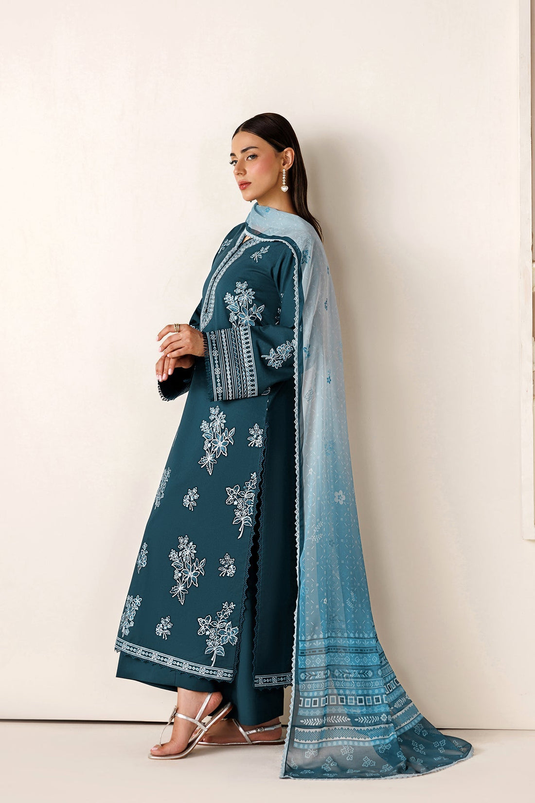 Farasha | Summer Melody 26 | Azure Frost - by Libasekhas UK - Registered Vendor of : Farasha - 100% Original Designer Dress