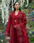 Zevk | Flora Festive Lawn | RED ROSE - by - Libasekhas UK - Registered Vendor of : Zevk - 100% Original Designer Dresss