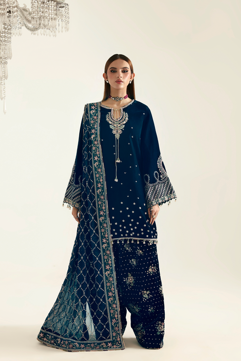 Emaan Adeel | Zarposh Velvet 25 | JAHANARA - by Libasekhas UK - Registered Vendor of : Emaan Adeel - 100% Original Designer Dress