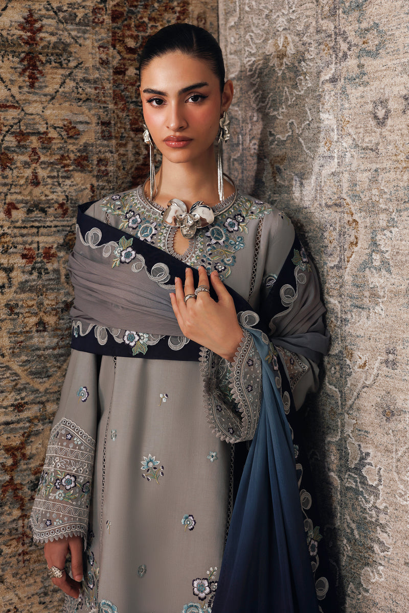 Qalamkar | Q Line Linen 26 | QLW-15 GINA - by Libasekhas UK - Registered Vendor of : Qalamkar - 100% Original Designer Dress