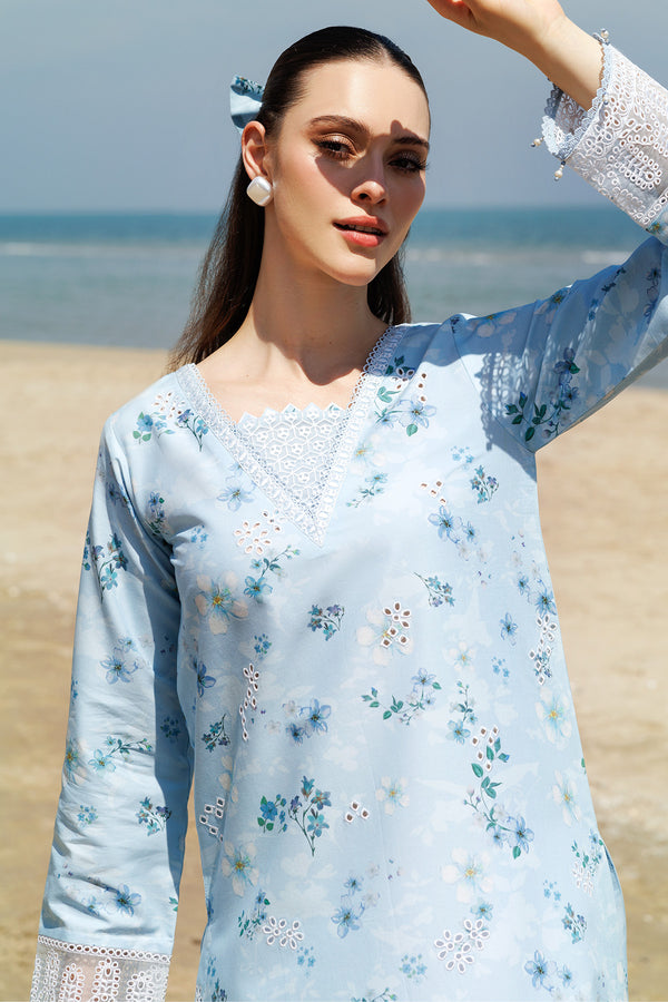 Farasha | Printed Essentials | Moonlit Blue - by - Libasekhas UK - Registered Vendor of : Farasha - 100% Original Designer Dresss