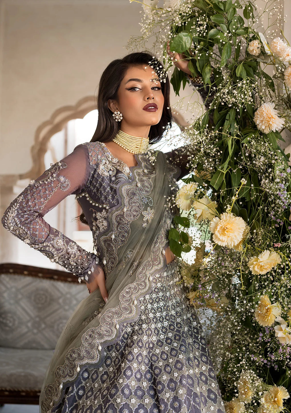 Elaf Premium | Formal Handwork Collection | EFH-02 NAZNEEN - by - Libasekhas UK - Registered Vendor of : Elaf Premium - 100% Original Designer Dresss