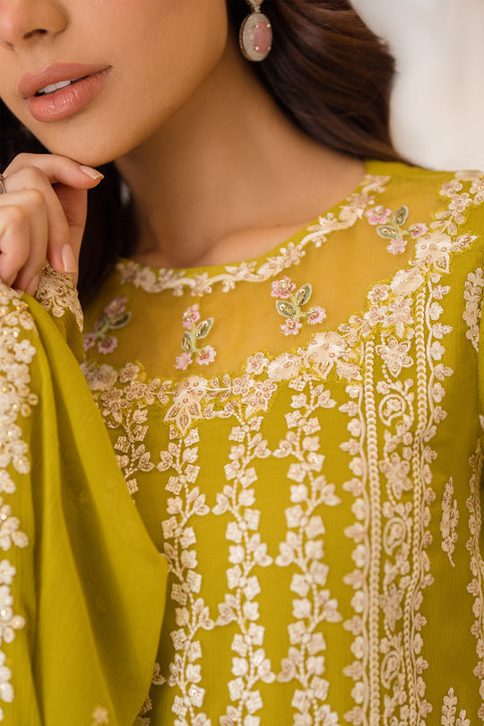 Azure | Ensembles Embroidered Formals | Amber Glow - by - Libasekhas UK - Registered Vendor of : Azure - 100% Original Designer Dresss