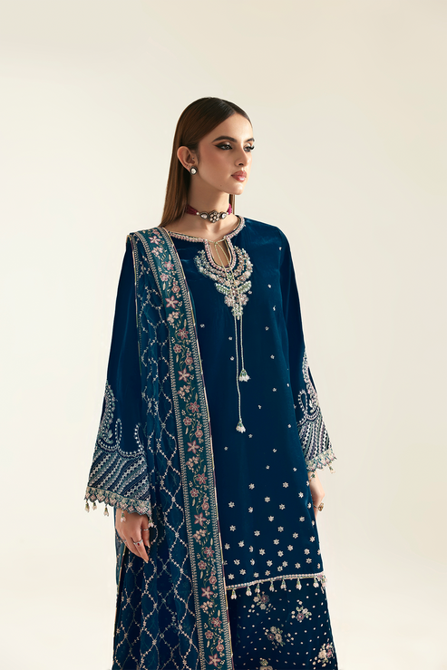 Emaan Adeel | Zarposh Velvet 25 | JAHANARA - by Libasekhas UK - Registered Vendor of : Emaan Adeel - 100% Original Designer Dress