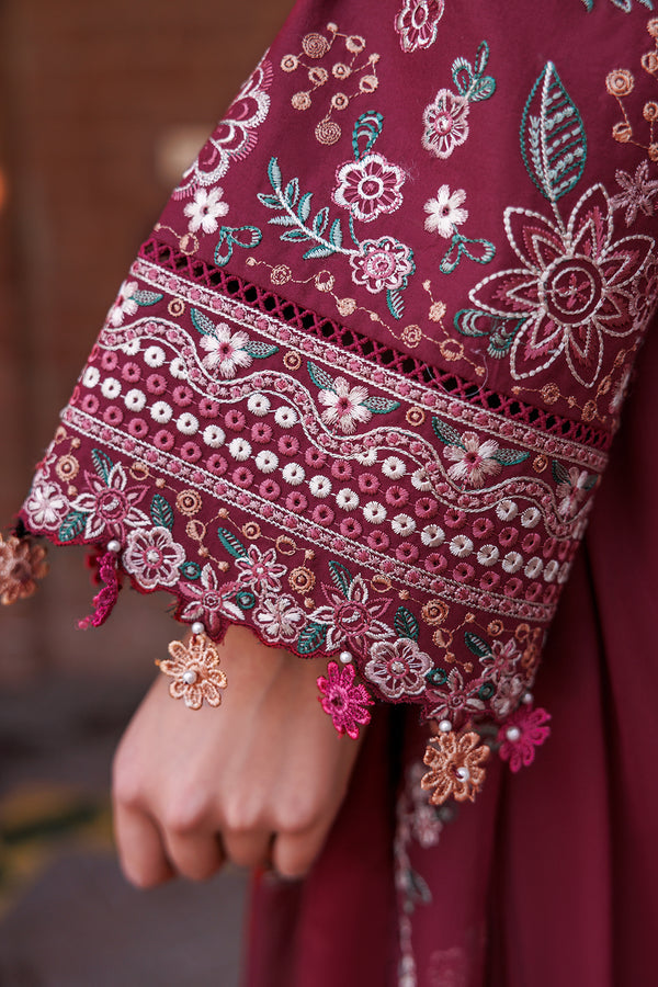 Farasha | Dastoor Embroidered Lawn SS24 | RUBY GLAM - by - Libasekhas UK - Registered Vendor of : Farasha - 100% Original Designer Dresss
