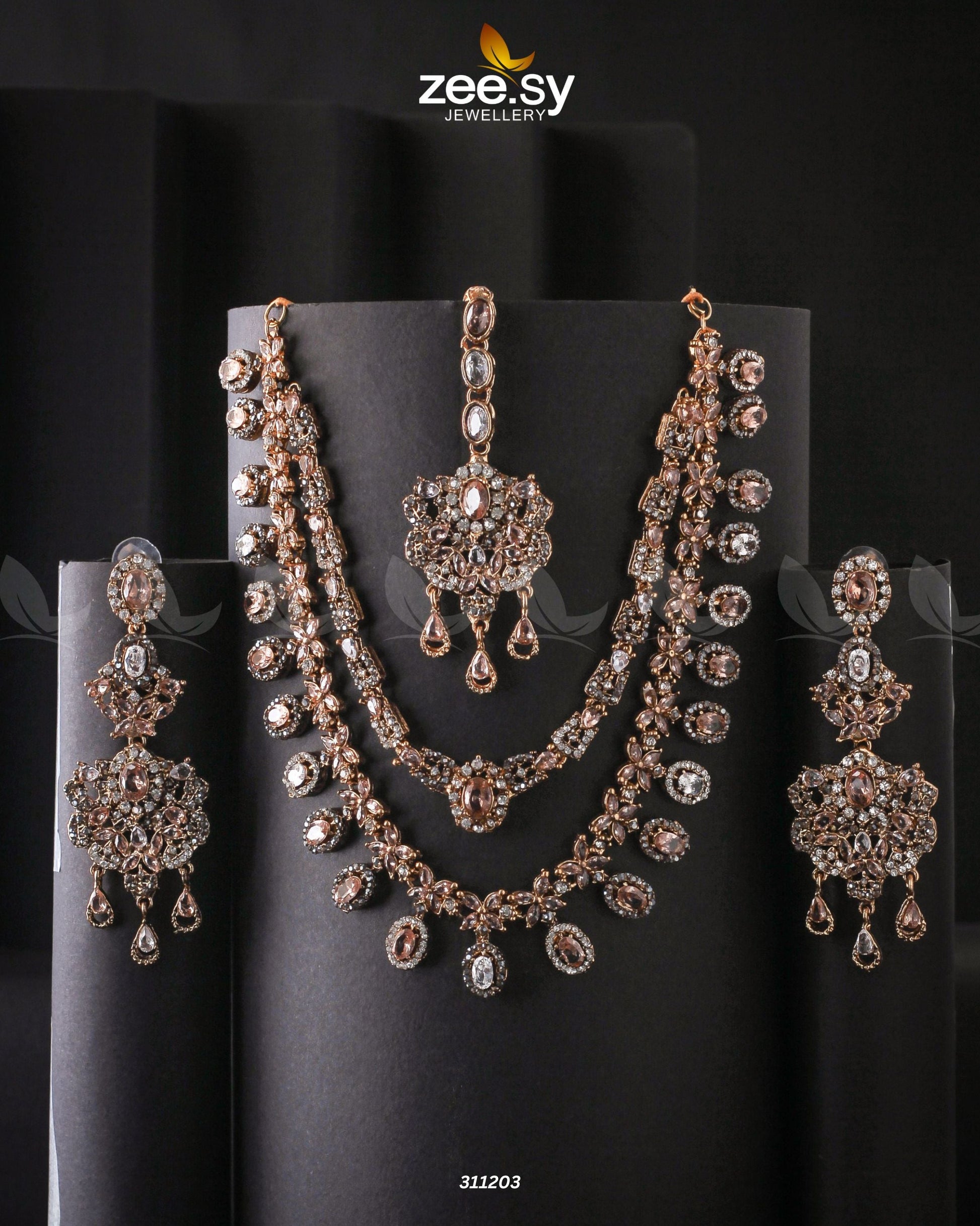 Zarqa Necklace - by - Libasekhas UK - Registered Vendor of : Zeesy - 100% Original Designer Dresss