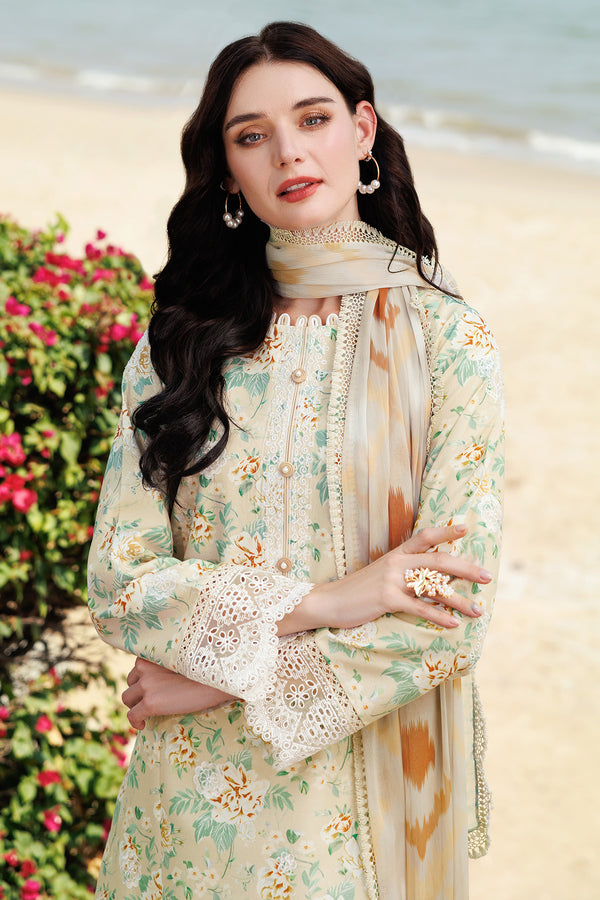 Farasha | Printed Essentials | Lush Cream - by - Libasekhas UK - Registered Vendor of : Farasha - 100% Original Designer Dresss