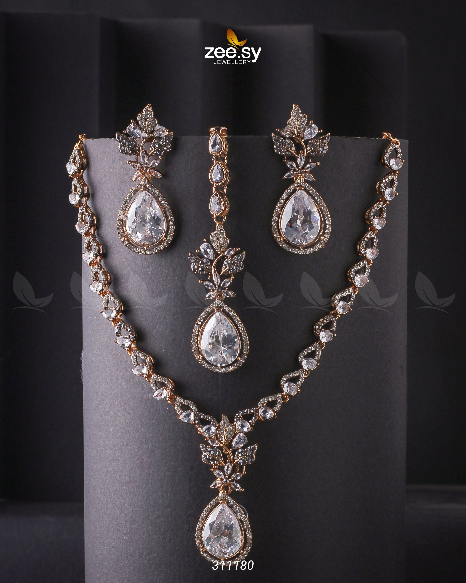 Opal Necklace Set - by - Libasekhas UK - Registered Vendor of : Zeesy - 100% Original Designer Dresss
