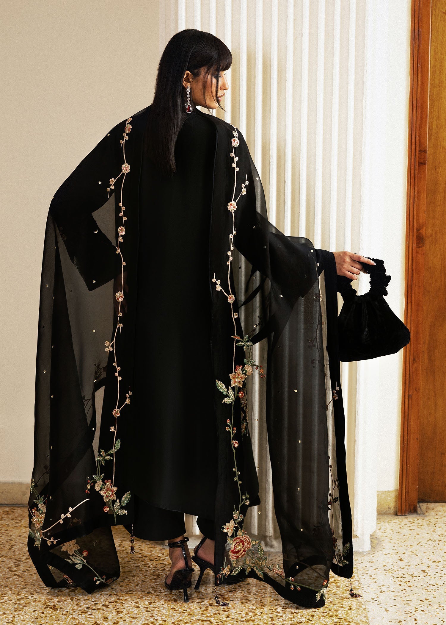 Hussain Rehar | Luxury Pret 26 | Sitara Noir - by Libasekhas UK - Registered Vendor of : Hussain Rehar - 100% Original Designer Dress