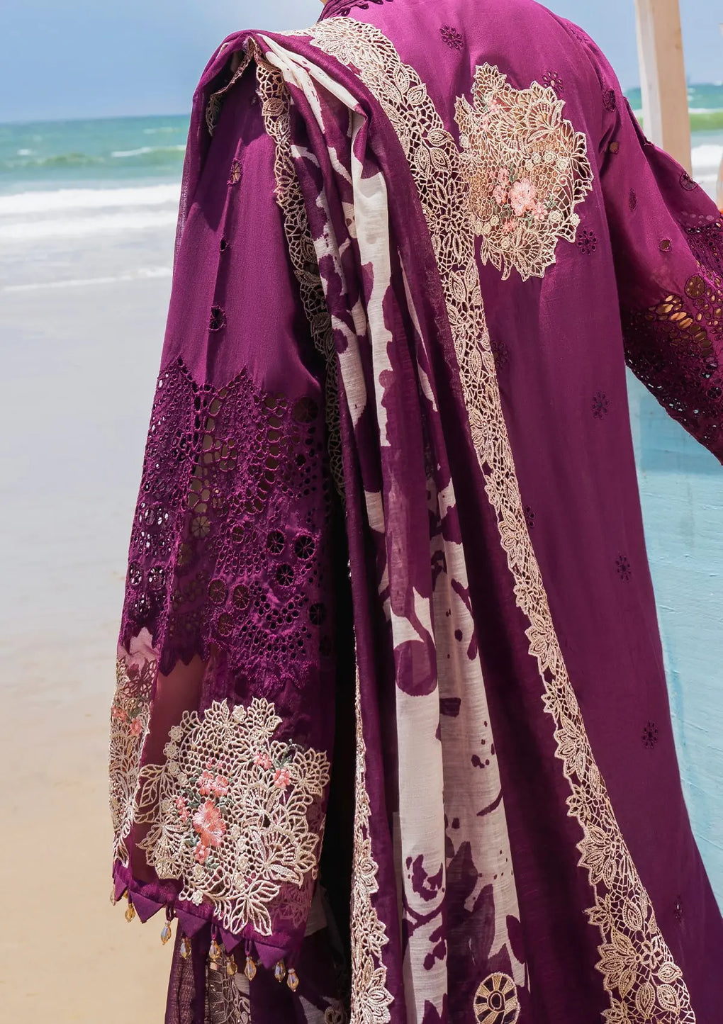 Elaf Premium | Hai Kuch Festive Lawn 24 | EHK-06 Hania - by - Libasekhas UK - Registered Vendor of : Elaf Premium - 100% Original Designer Dresss