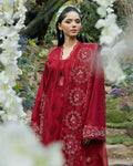 Zevk | Flora Festive Lawn | RED ROSE - by - Libasekhas UK - Registered Vendor of : Zevk - 100% Original Designer Dresss