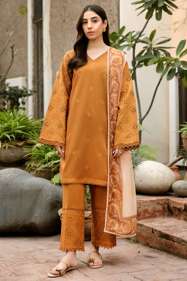 Farasha | Summer Weaves Embroidered Lawn | Golden Dusk - by - Libasekhas UK - Registered Vendor of : Farasha - 100% Original Designer Dresss