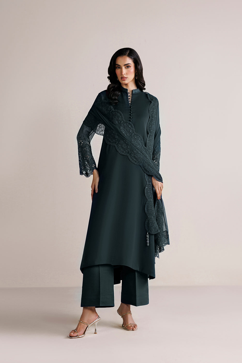 Farasha | Chiffon Essentials 26 | Moonlit Smoke - by Libasekhas UK - Registered Vendor of : Farasha - 100% Original Designer Dress