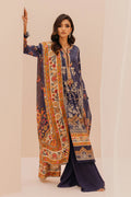 Mina Hasan | Signature Pret | Navy Garden - by Libasekhas - Registered Vendor of : Mina Hasan - 100% Original Designer Dress