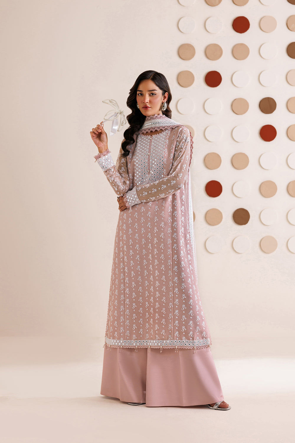 Farasha | Chiffon Threads 26 | BLUSH SAND - by Libasekhas UK - Registered Vendor of : Farasha - 100% Original Designer Dress