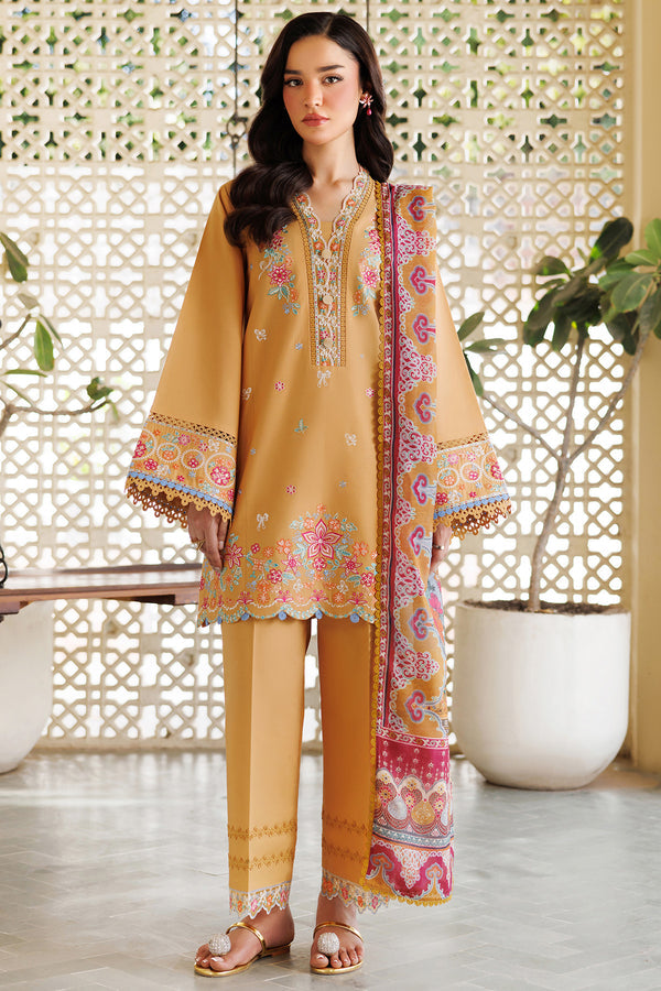 Farasha | Summer Weaves Embroidered Lawn | Golden Bloom - by - Libasekhas UK - Registered Vendor of : Farasha - 100% Original Designer Dresss