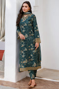 Farasha | Printed Essentials | Teal Bell - by - Libasekhas UK - Registered Vendor of : Farasha - 100% Original Designer Dresss