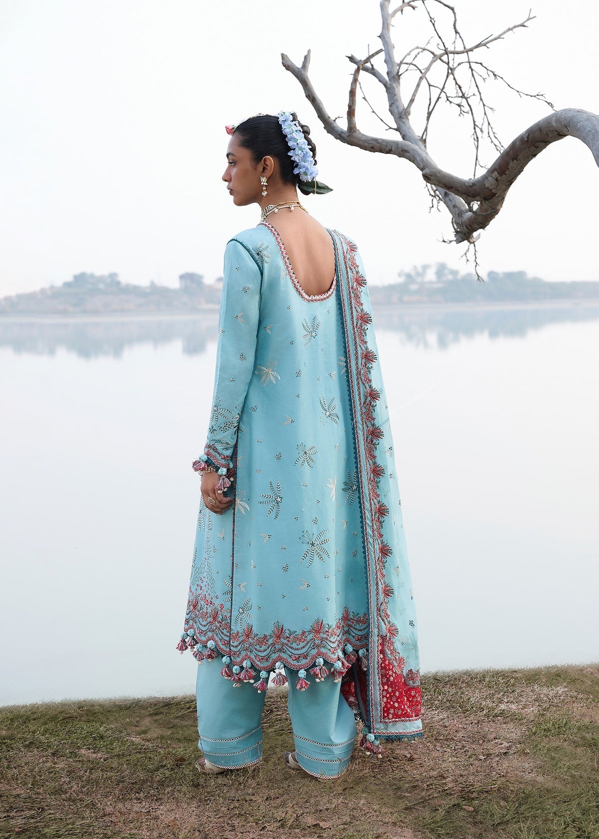 Hussain Rehar | Kalabagh Luxury Lawn 26 | Sepher - by Libasekhas UK - Registered Vendor of : Hussain Rehar - 100% Original Designer Dress