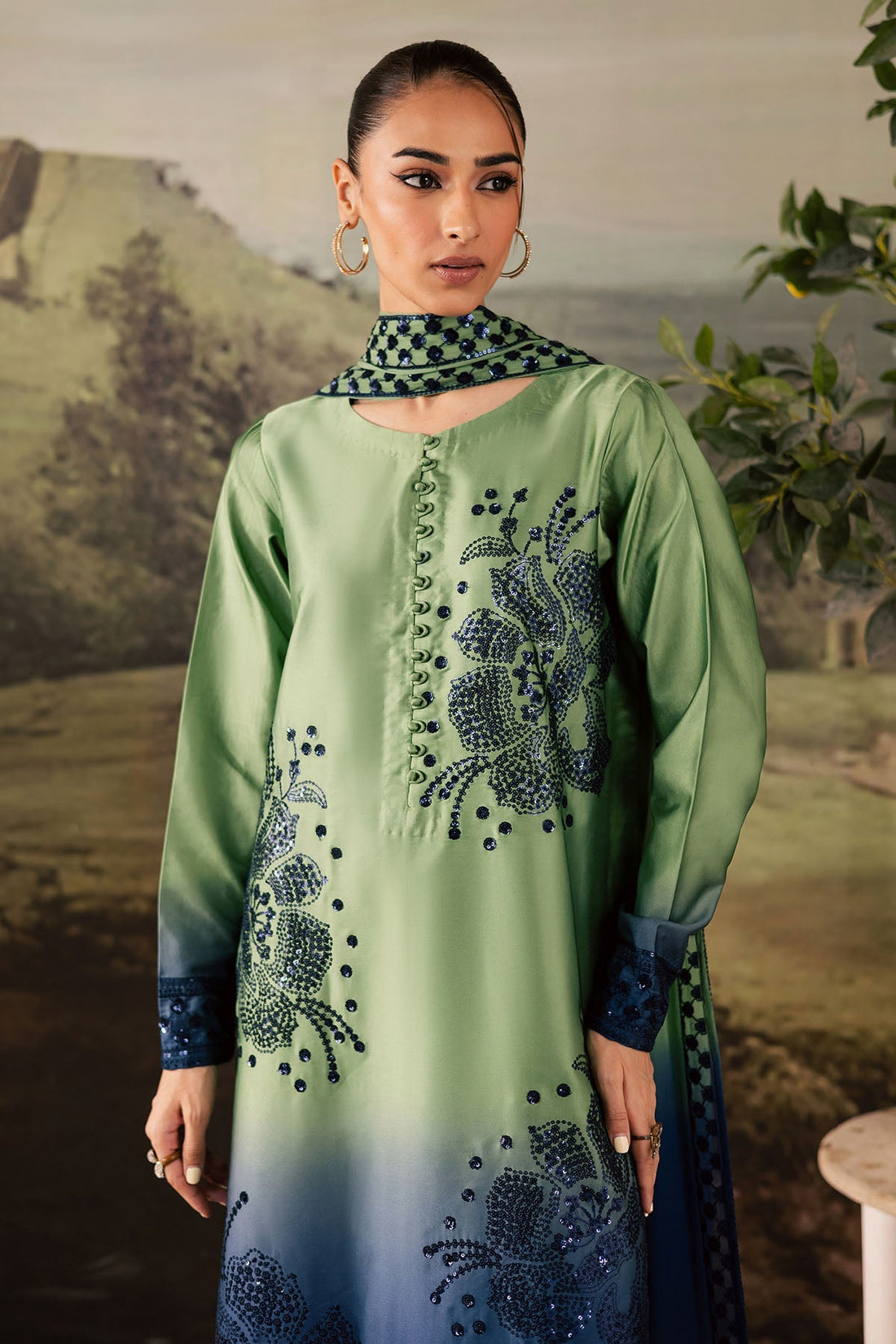 Nureh | Shades of Winter | NP-677 - by Libasekhas UK - Registered Vendor of : Nureh - 100% Original Designer Dress