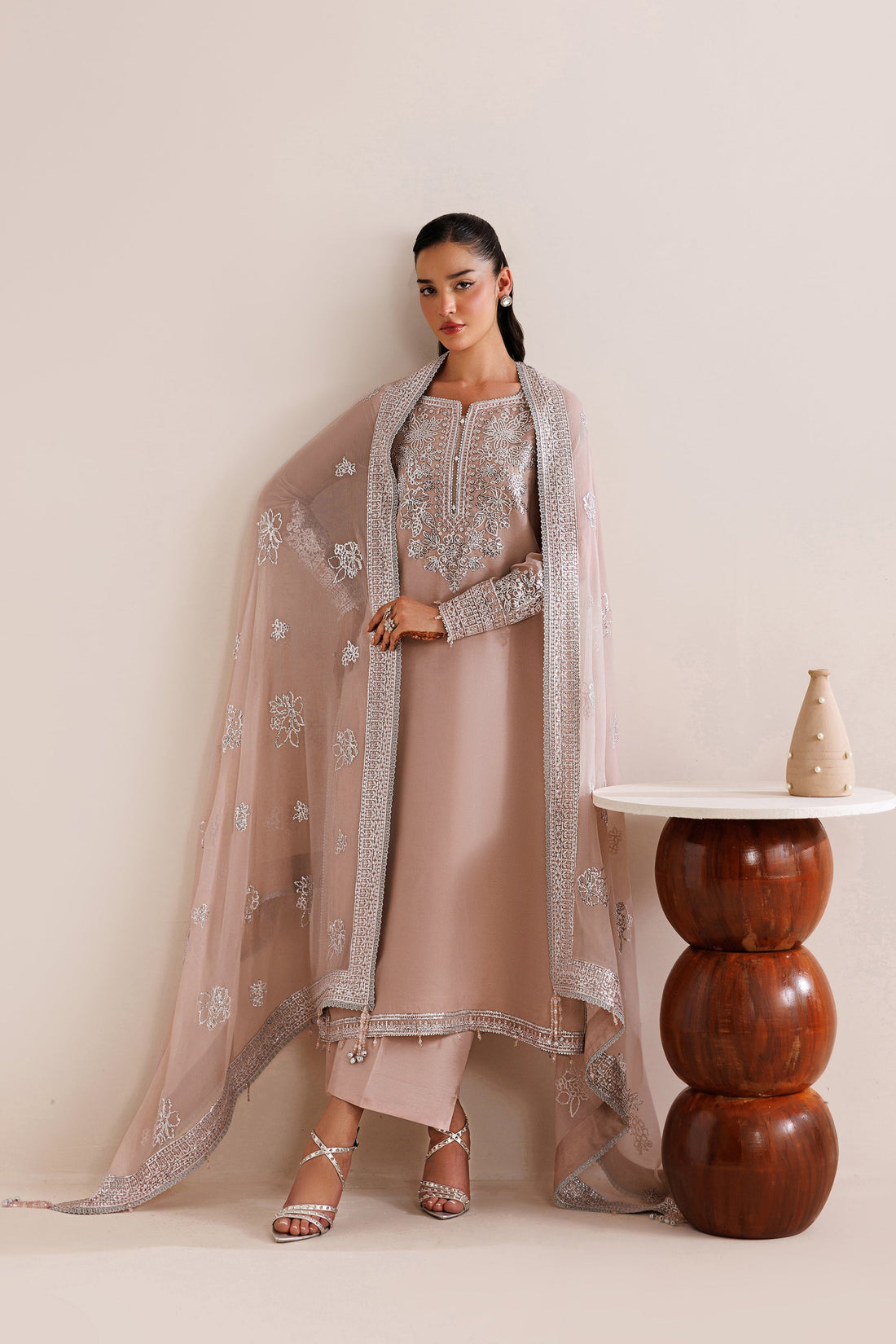 Farasha | Chiffon Threads 26 | Warm Lume - by Libasekhas UK - Registered Vendor of : Farasha - 100% Original Designer Dress