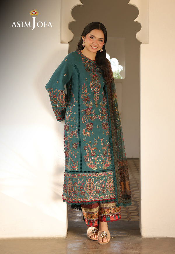 Asim Jofa | Summer Rhapsody | AJUBU-03 Embroidered Jacquard - by Libasekhas UK - Registered Vendor of : Asim Jofa - 100% Original Designer Dress