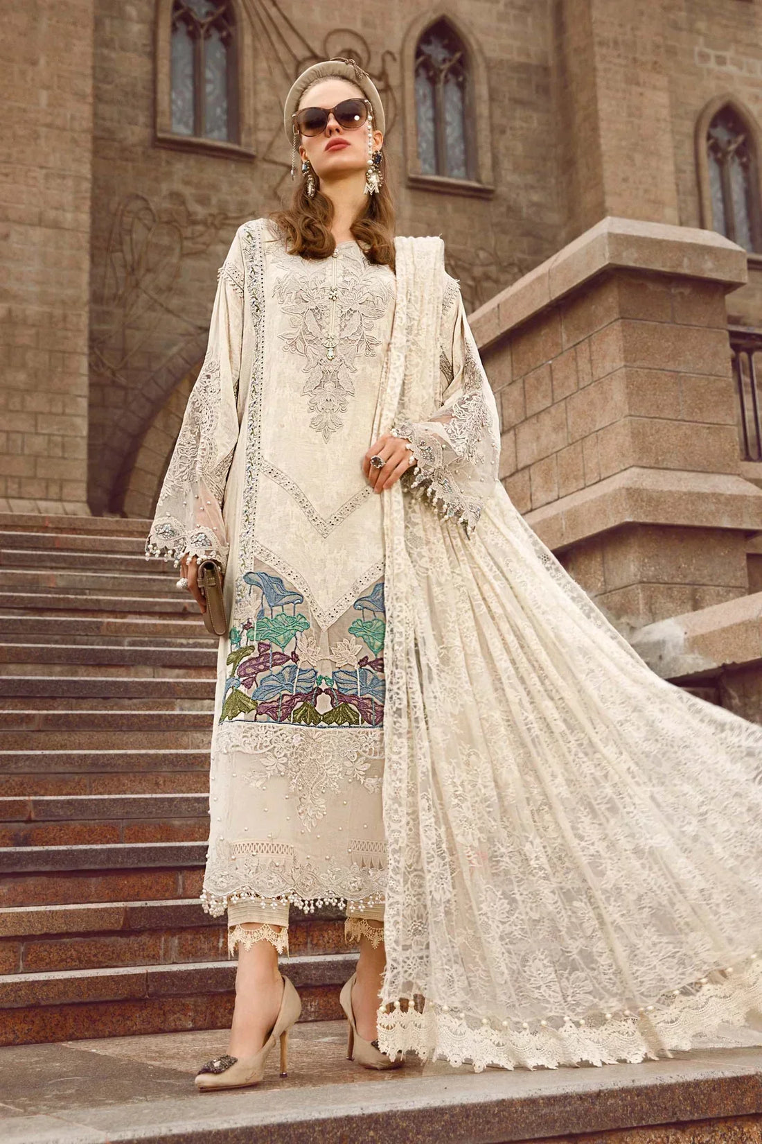 Maria B | Luxury Lawn | D-2307-B - by - Libasekhas UK - Registered Vendor of : Maria B - 100% Original Designer Dresss
