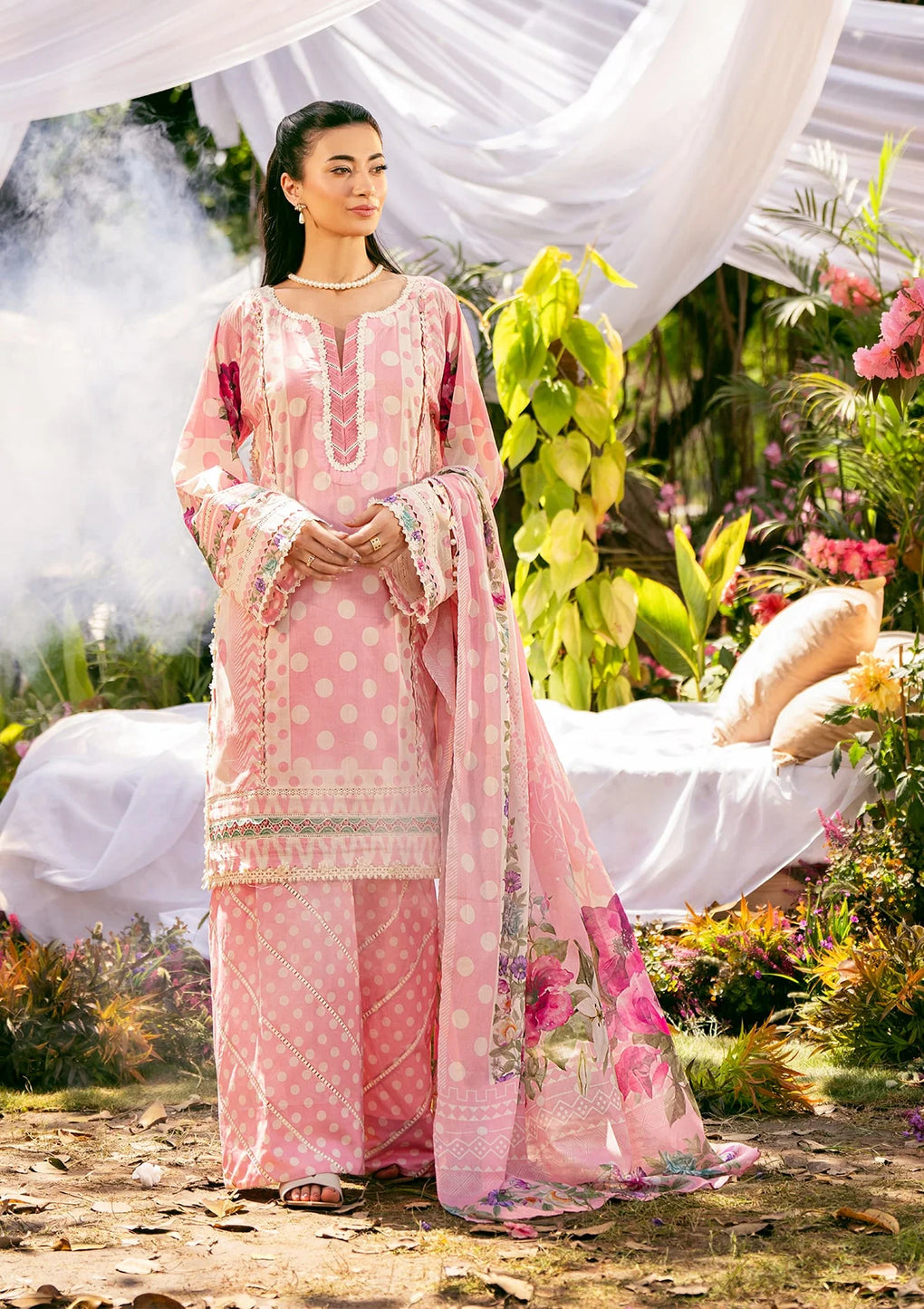 Elaf Premium | Prints 25 | EPS-2A ROSE DUSK - by - Libasekhas UK - Registered Vendor of : Elaf Premium - 100% Original Designer Dresss