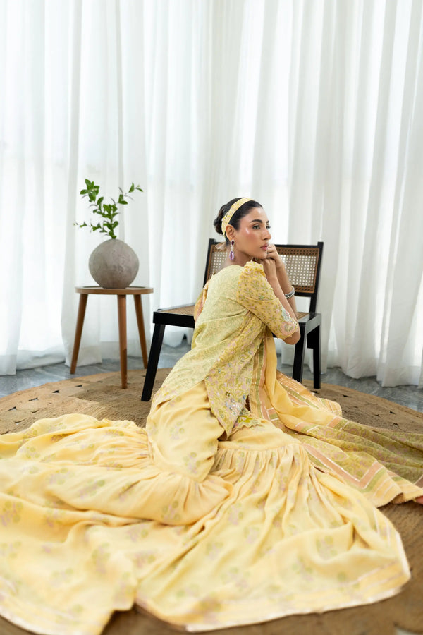 Wahaj M Khan | Sanam Luxe |Buttercup Sanam GS - by Libasekhas UK - Registered Vendor of : Wahaj M Khan - 100% Original Designer Dress