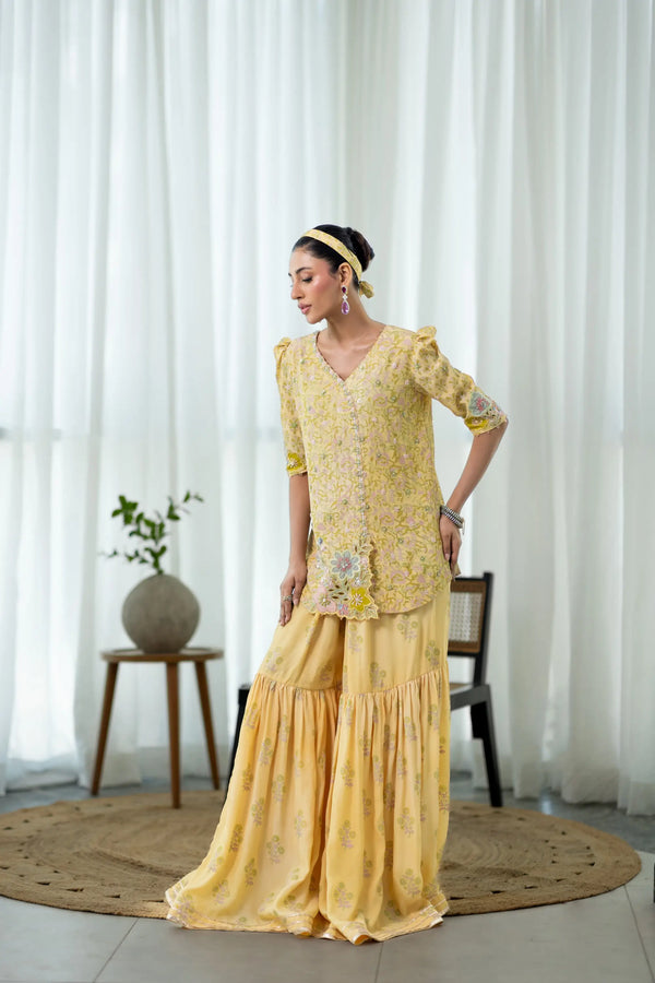 Wahaj M Khan | Sanam Luxe |Buttercup Sanam GS - by Libasekhas UK - Registered Vendor of : Wahaj M Khan - 100% Original Designer Dress