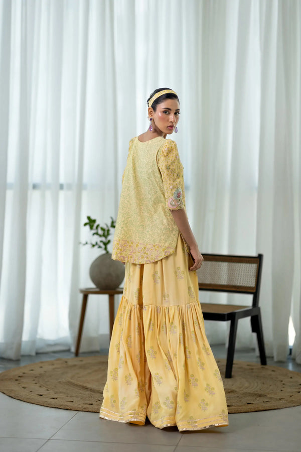 Wahaj M Khan | Sanam Luxe |Buttercup Sanam GS - by Libasekhas UK - Registered Vendor of : Wahaj M Khan - 100% Original Designer Dress