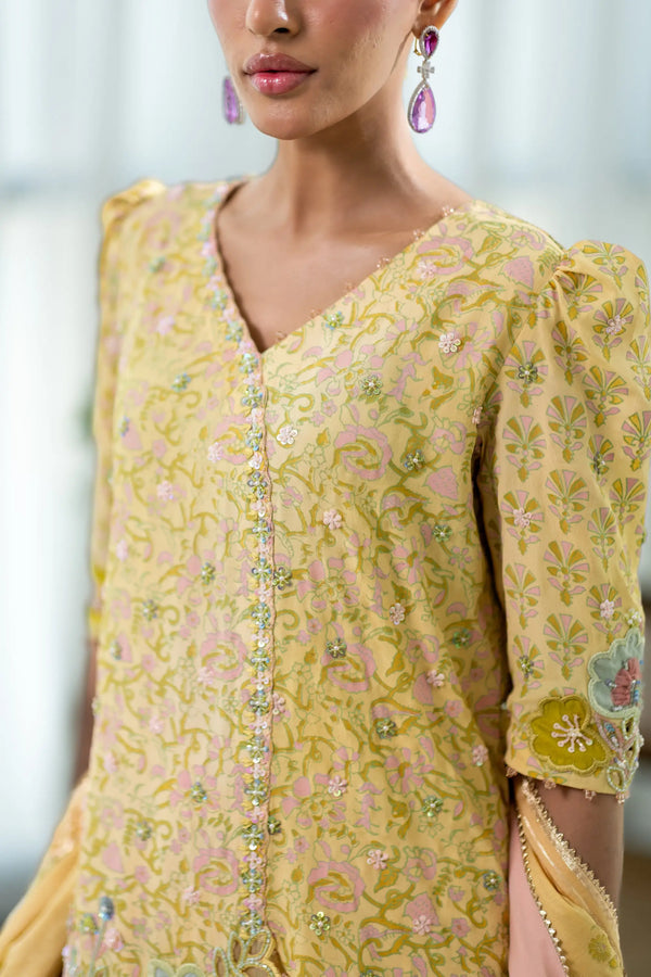 Wahaj M Khan | Sanam Luxe |Buttercup Sanam GS - by Libasekhas UK - Registered Vendor of : Wahaj M Khan - 100% Original Designer Dress