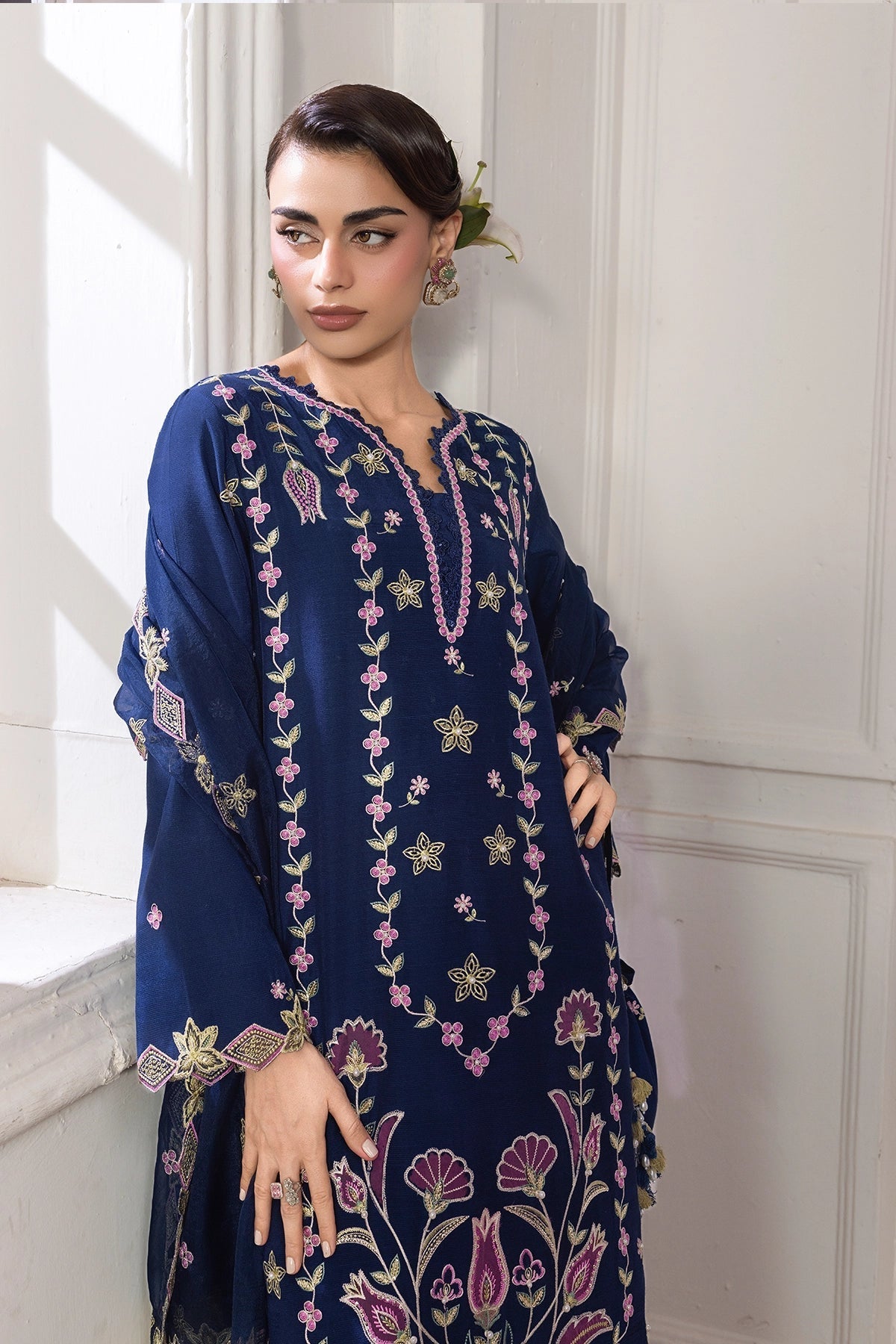 Rangrasiya | Lumeire Silk |Azul - by Libasekhas UK - Registered Vendor of : Rangrasiya - 100% Original Designer Dress