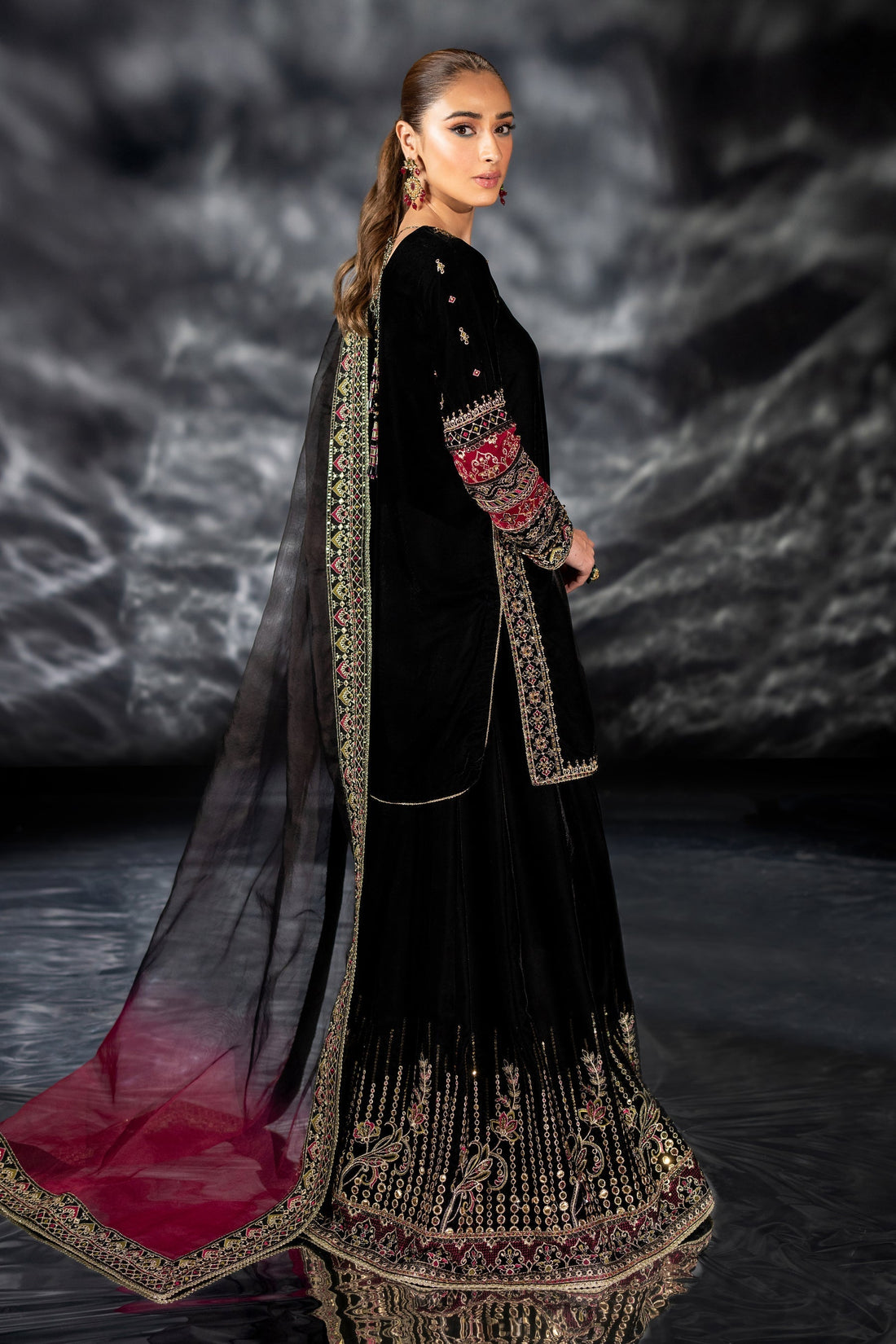 Naqshi | Makhmal 24 | ADHAN - by - Libasekhas UK - Registered Vendor of : Naqshi - 100% Original Designer Dresss