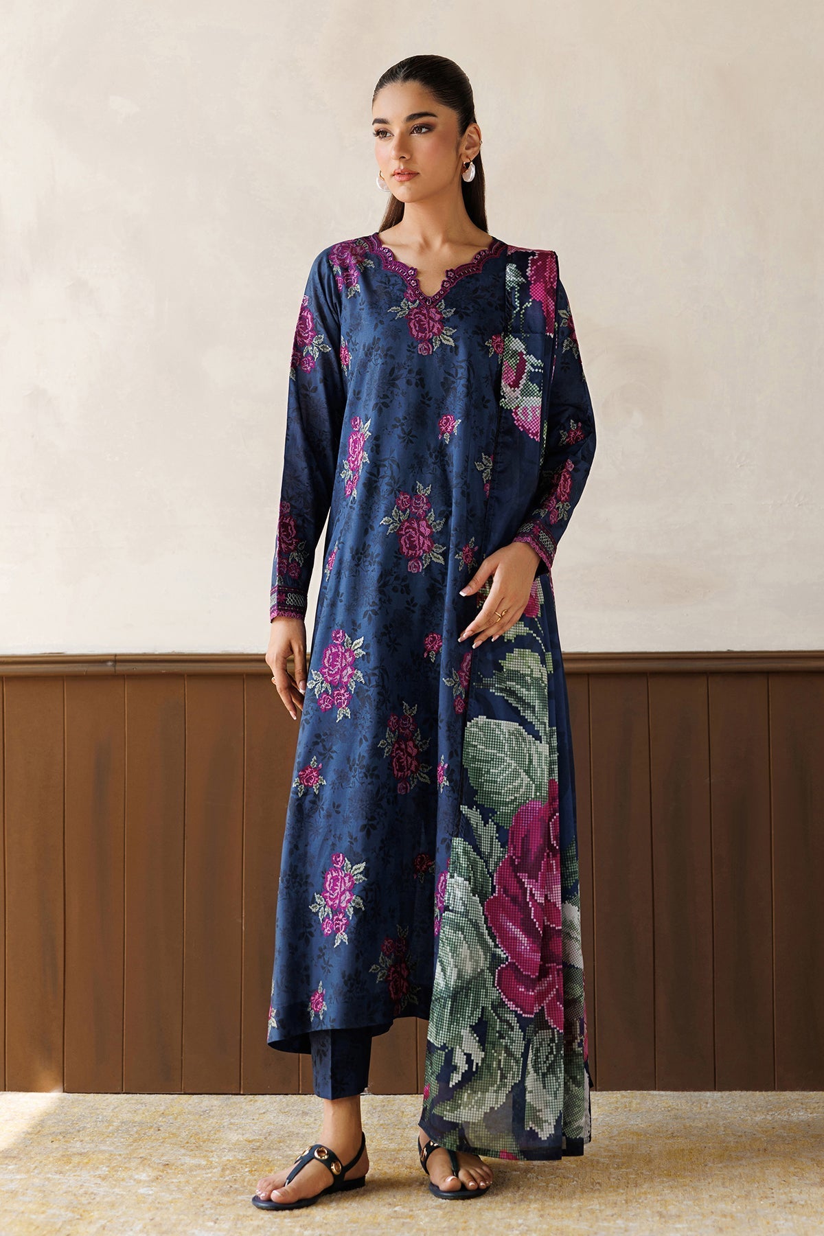Baroque | Luxury Summer Pret | UF-4497 - by Libasekhas UK - Registered Vendor of : Baroque - 100% Original Designer Dress