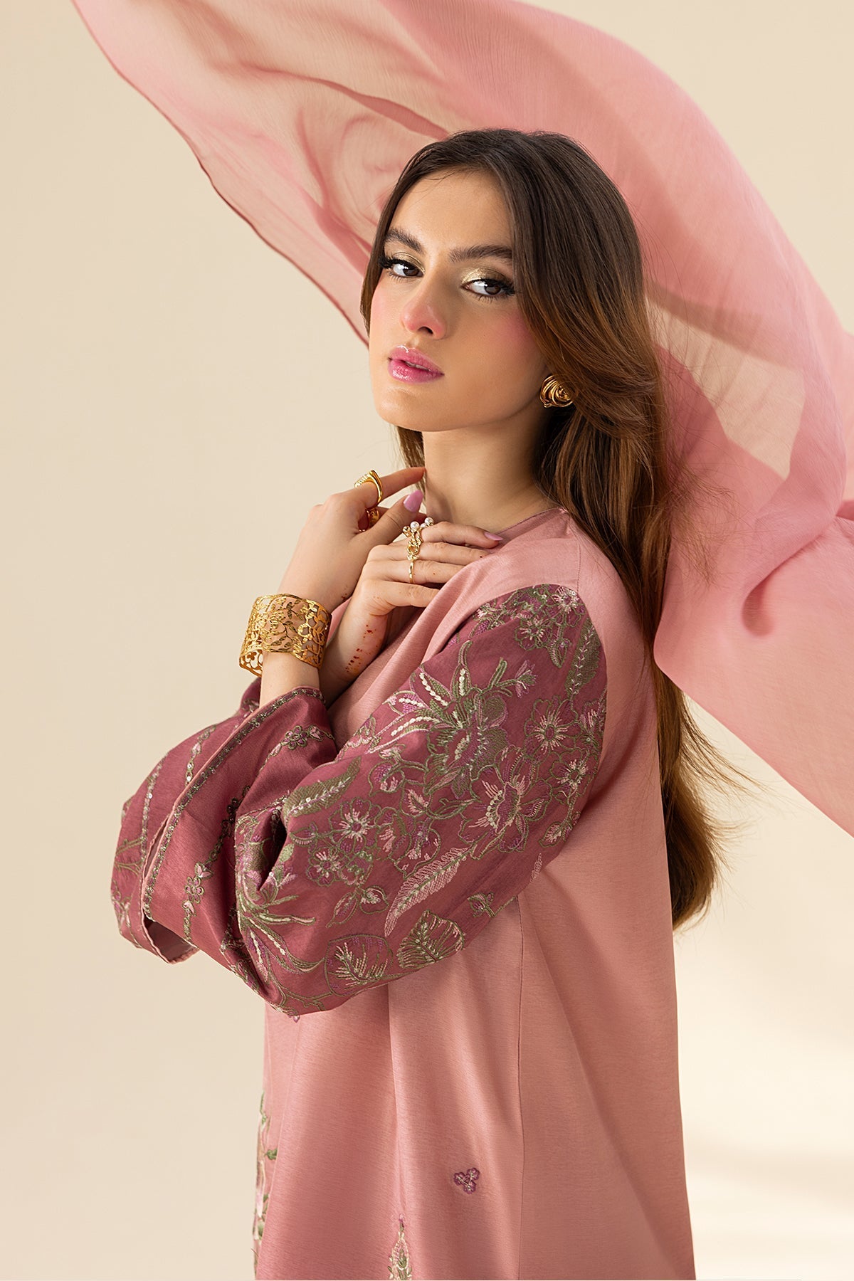 Erum Khan | Lillia Summer Edit | Vintage Rose - by - Libasekhas UK - Registered Vendor of : Erum Khan - 100% Original Designer Dresss