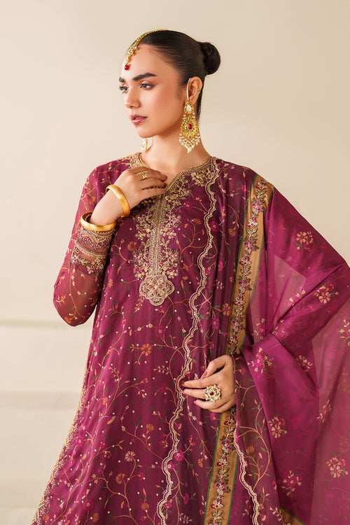 Baroque | Formals Collection | EMBROIDERED CHIFFON UF-4277 - by Libasekhas UK - Registered Vendor of : Baroque - 100% Original Designer Dress