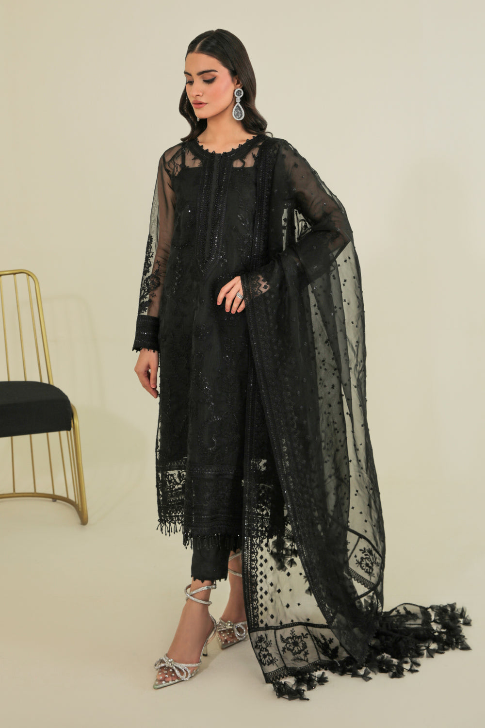 Baroque | Formals Collection | EMBROIDERED ORGANZA UF-235 - by Libasekhas UK - Registered Vendor of : Baroque - 100% Original Designer Dress