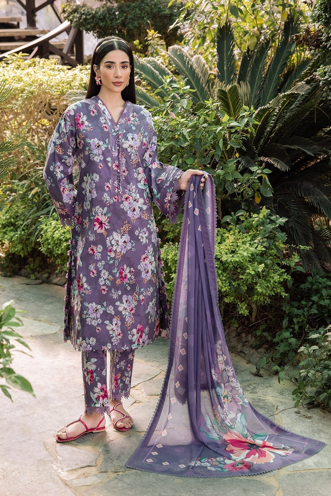 Alizeh | Sheen Lawn Prints 24 | INDIGO - by - Libasekhas UK - Registered Vendor of : Alizeh - 100% Original Designer Dresss