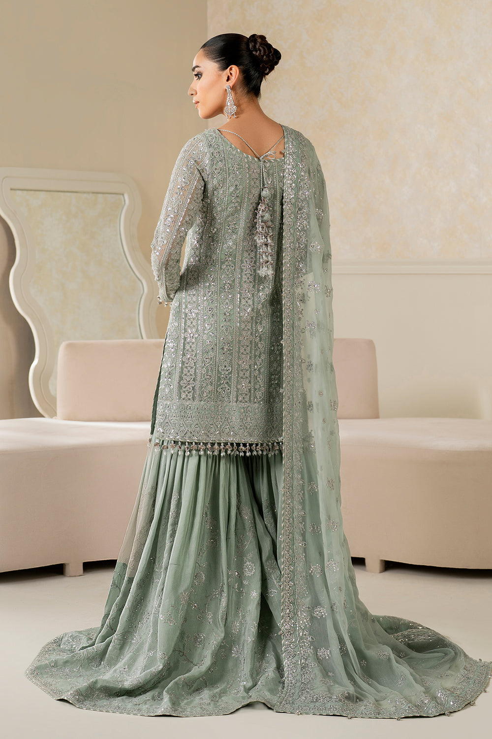 Baroque | Formals Collection | EMBROIDERED CHIFFON UF-4160 - by Libasekhas UK - Registered Vendor of : Baroque - 100% Original Designer Dress