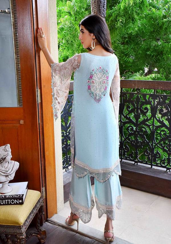 Layla Chatoor | Luxury Pret | Powder Blue - by Libasekhas UK - Registered Vendor of : Layla Chatoor - 100% Original Designer Dress