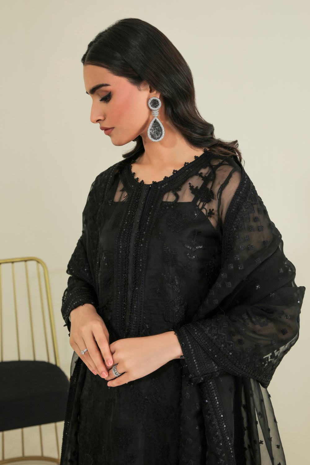Baroque | Formals Collection | EMBROIDERED ORGANZA UF-235 - by Libasekhas UK - Registered Vendor of : Baroque - 100% Original Designer Dress